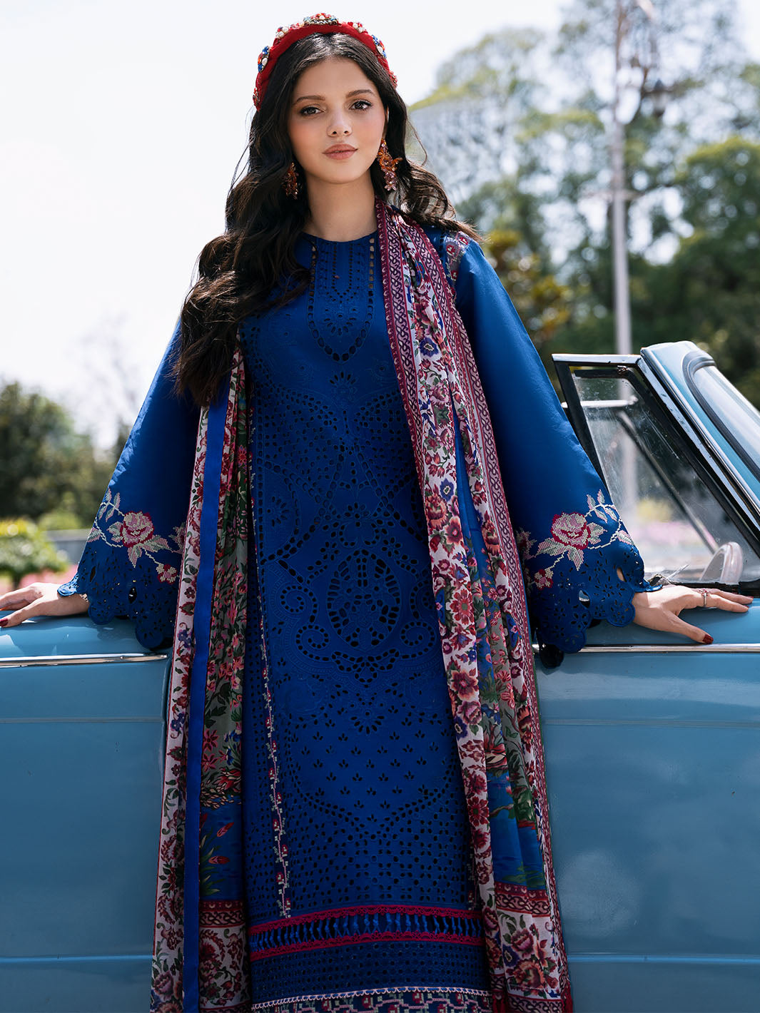 Bin Ilyas | Clara Embroidered Lawn 24 | 217 - A - Official Bin Ilyas stockist in UK - Sakeena London