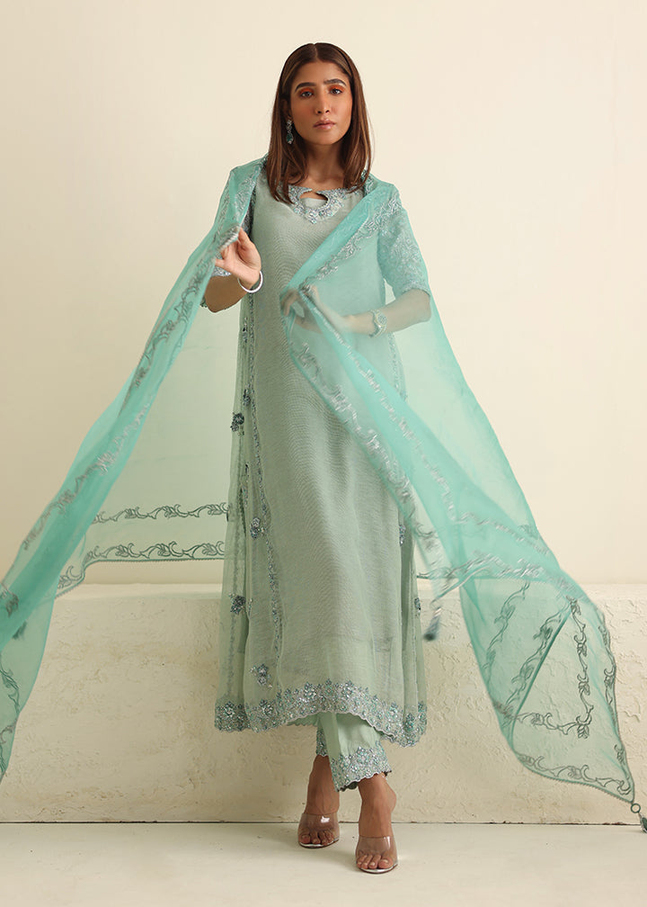 Umsha | Luxury Pret | MISTY SKY BLUE - Official Umsha stockist in UK - Sakeena London