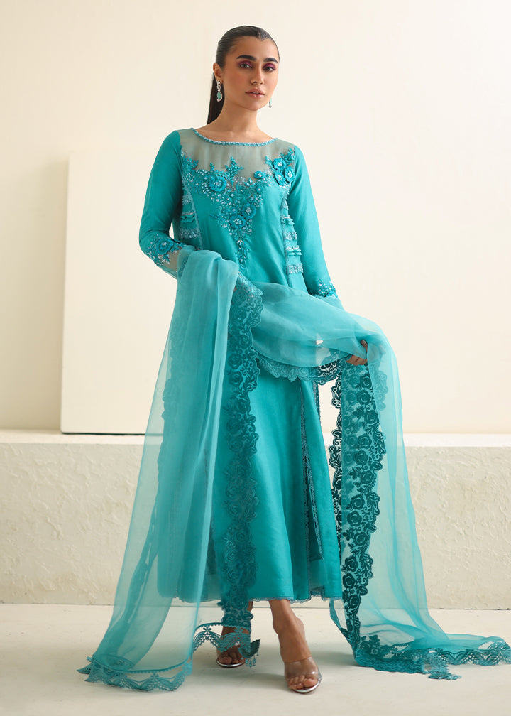 Umsha | Luxury Pret | CARIBBEAN TURQUOISE - Official Umsha stockist in UK - Sakeena London