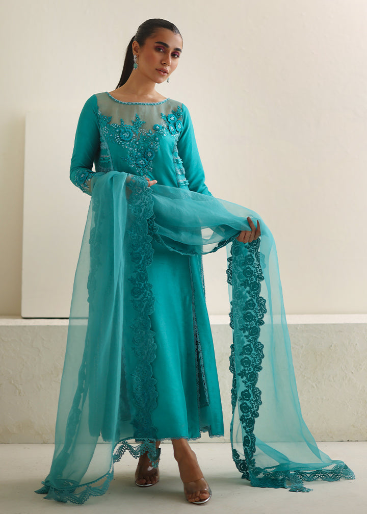 Umsha | Luxury Pret | CARIBBEAN TURQUOISE - Official Umsha stockist in UK - Sakeena London