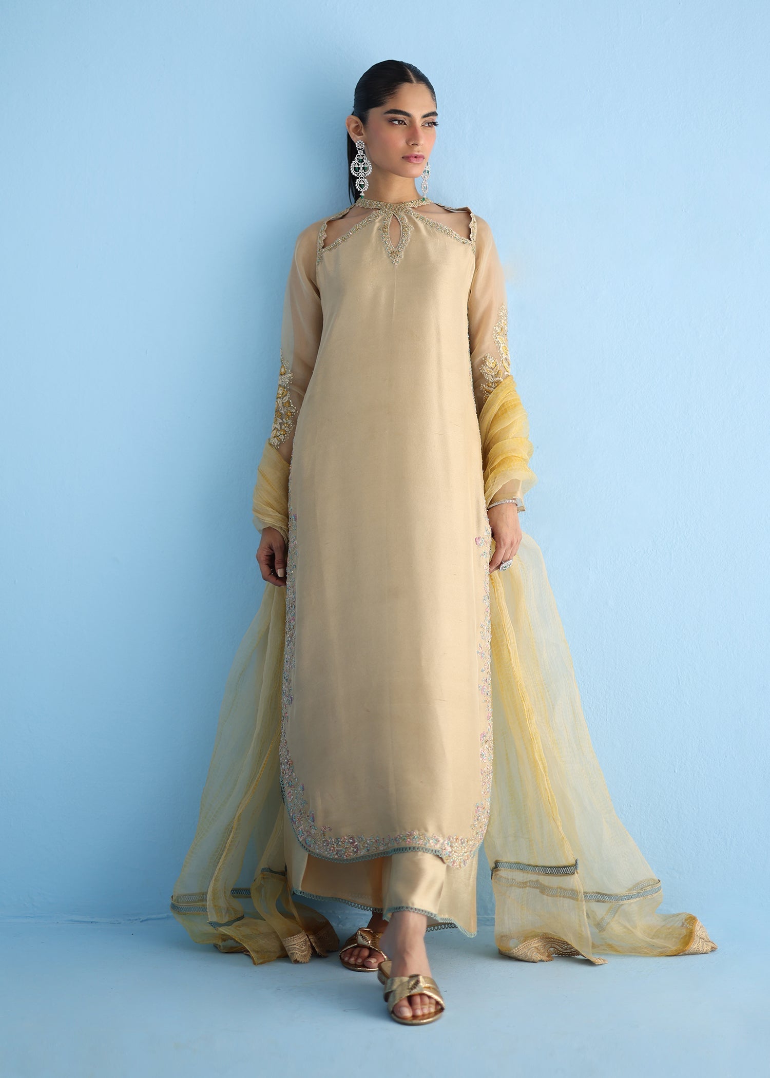 Umsha | Luxury Pret | SEA GOLD TREASURE - Official Umsha stockist in UK - Sakeena London