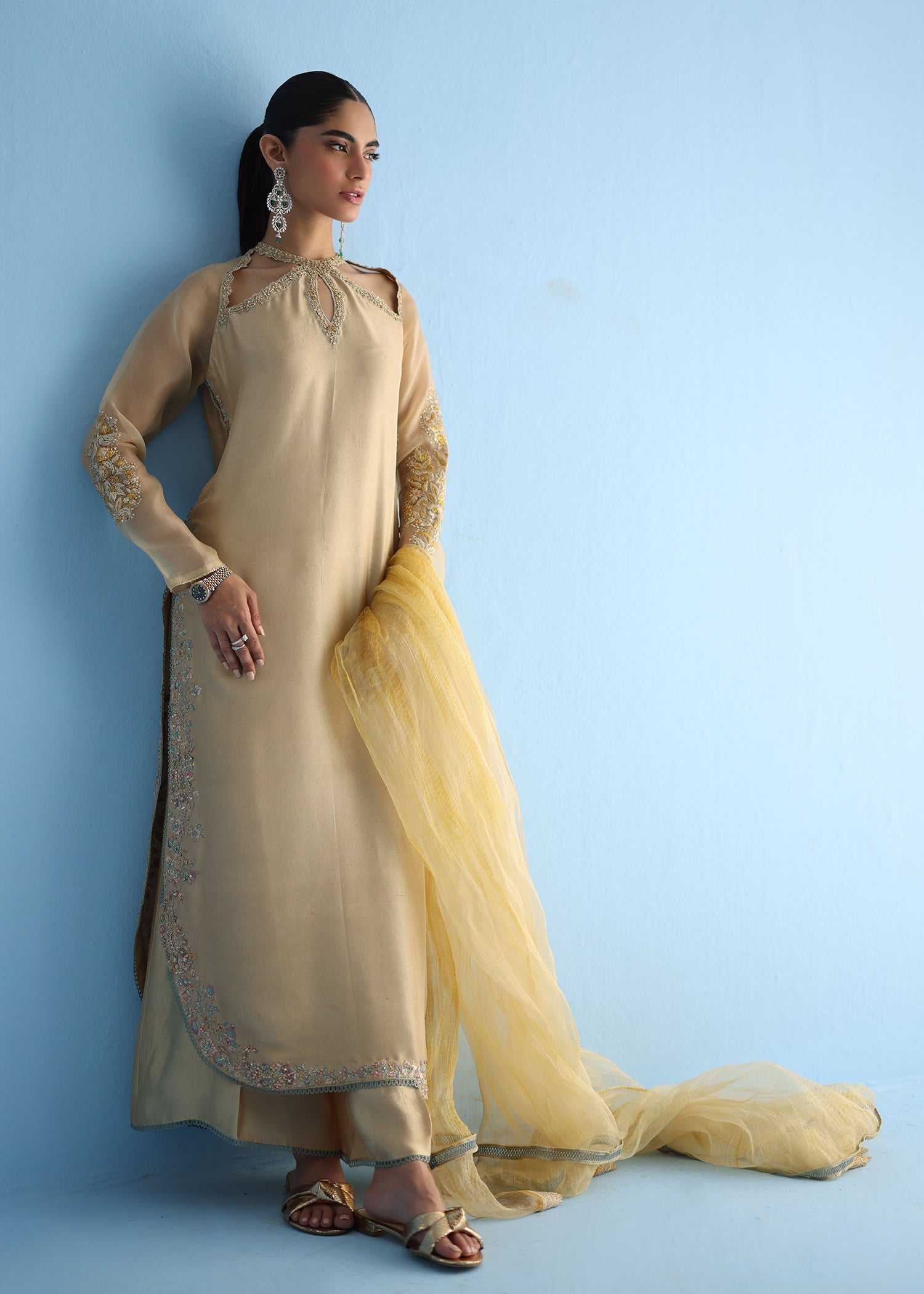 Umsha | Luxury Pret | SEA GOLD TREASURE - Official Umsha stockist in UK - Sakeena London