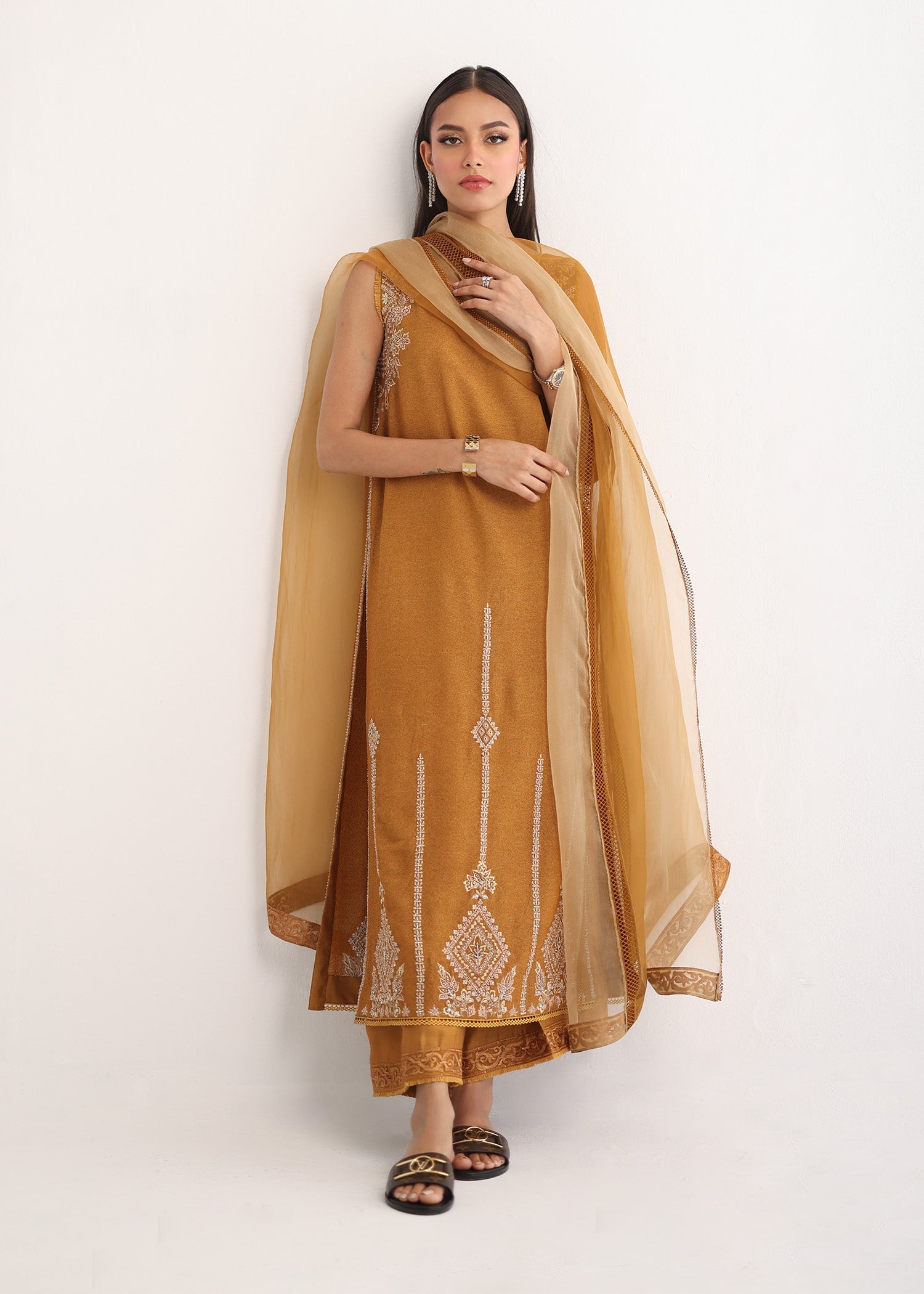Umsha | Luxury Pret | MUSTARD CHARM - Official Umsha stockist in UK - Sakeena London