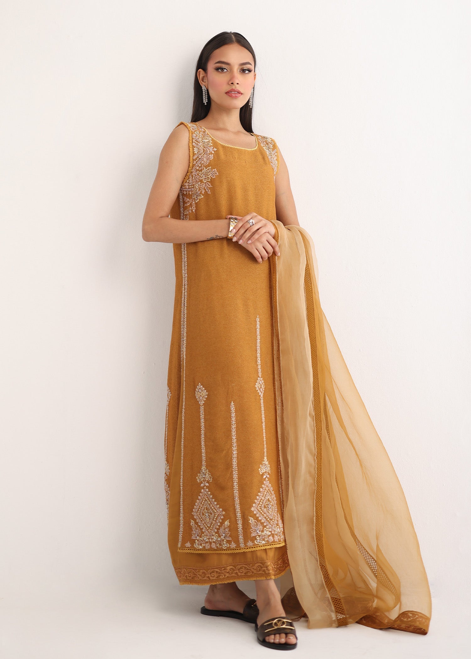 Umsha | Luxury Pret | MUSTARD CHARM - Official Umsha stockist in UK - Sakeena London
