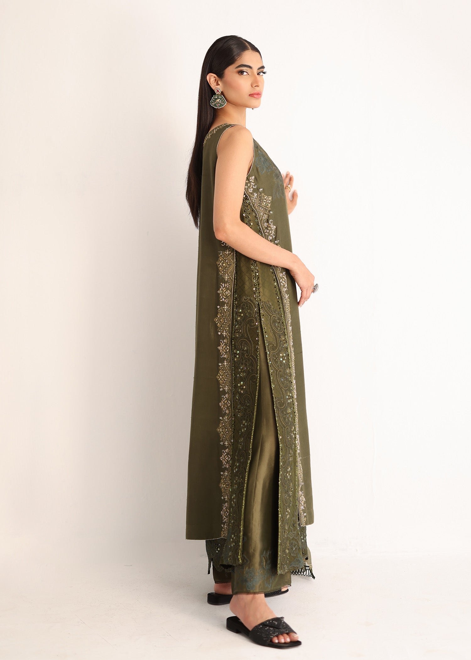Umsha | Luxury Pret | ANTIQUE OLIVE - Official Umsha stockist in UK - Sakeena London