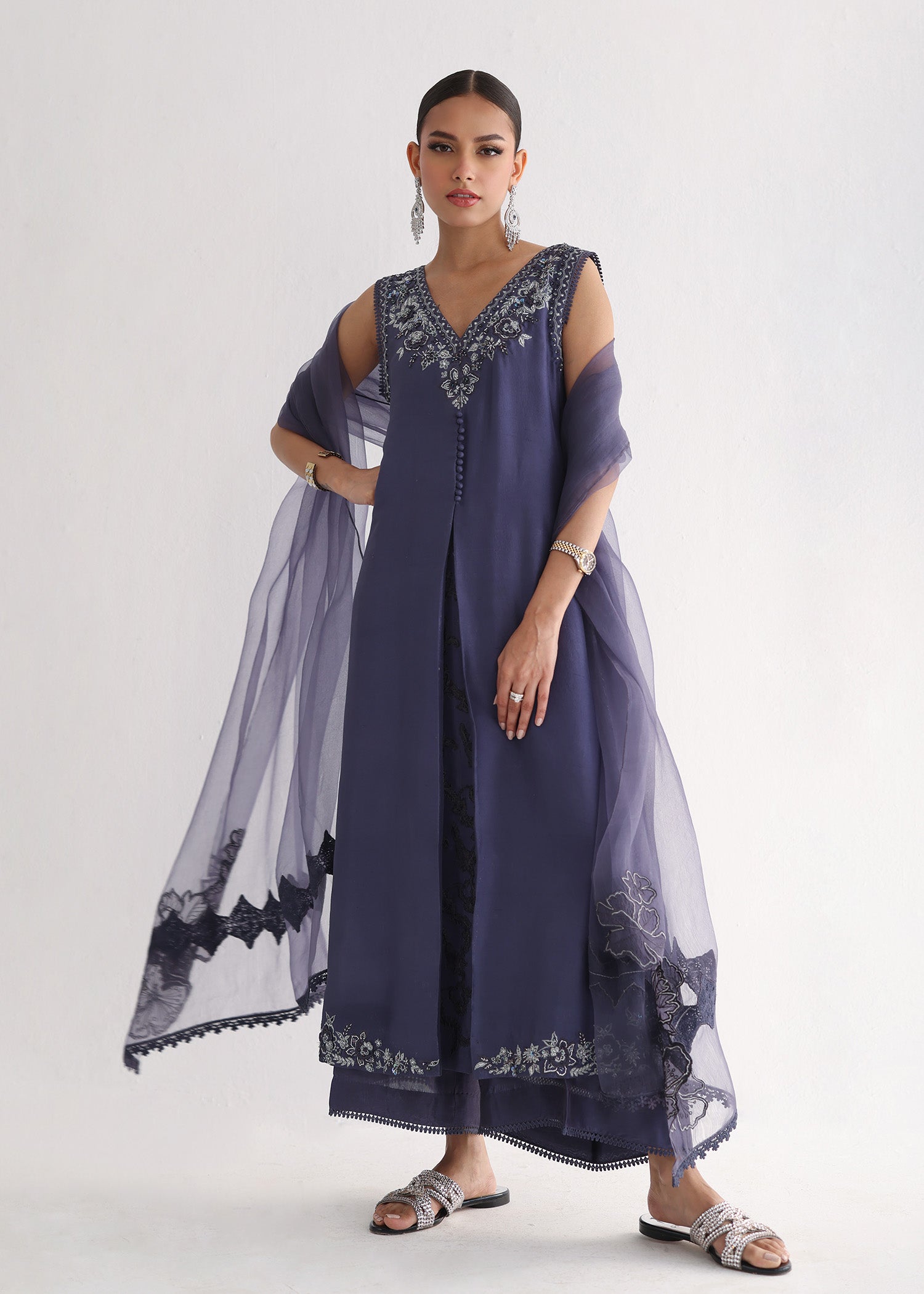 Umsha | Luxury Pret | CROWN BLUE JEWEL - Official Umsha stockist in UK - Sakeena London