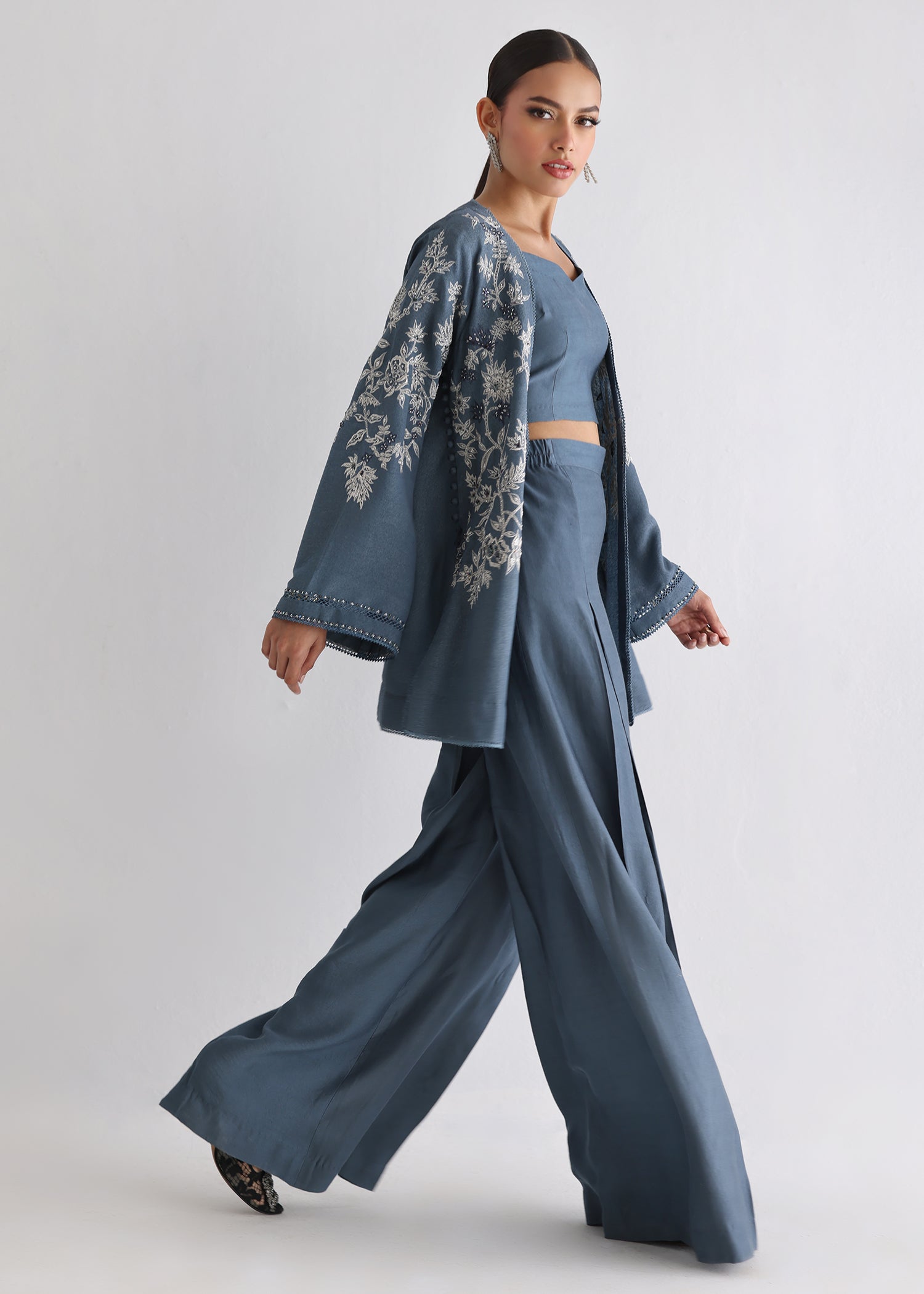 Umsha | Luxury Pret | BLUE STONE GLOSS - Official Umsha stockist in UK - Sakeena London