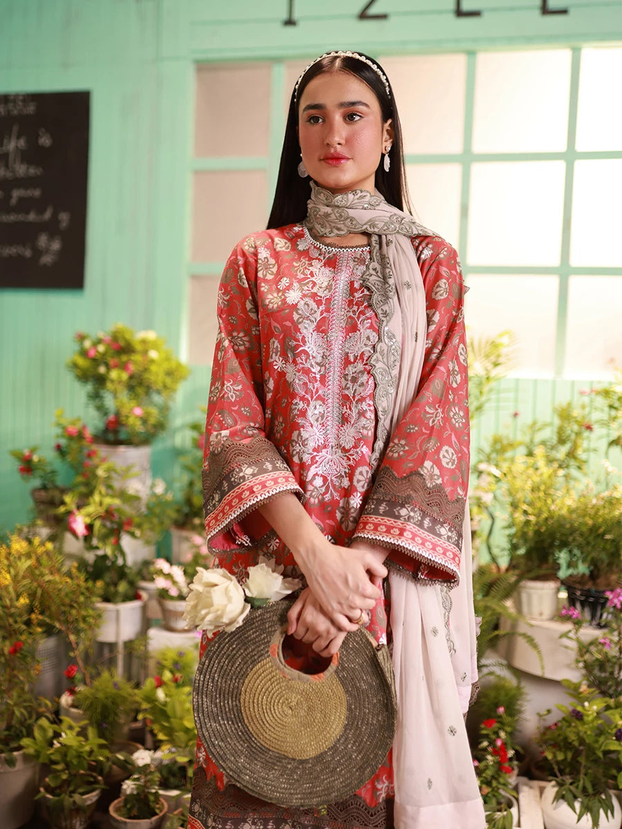 Salitex | Izel Lawn 24 | LUXURY LAWN EMBROIDERED SUIT - Official Salitex stockist in UK - Sakeena London