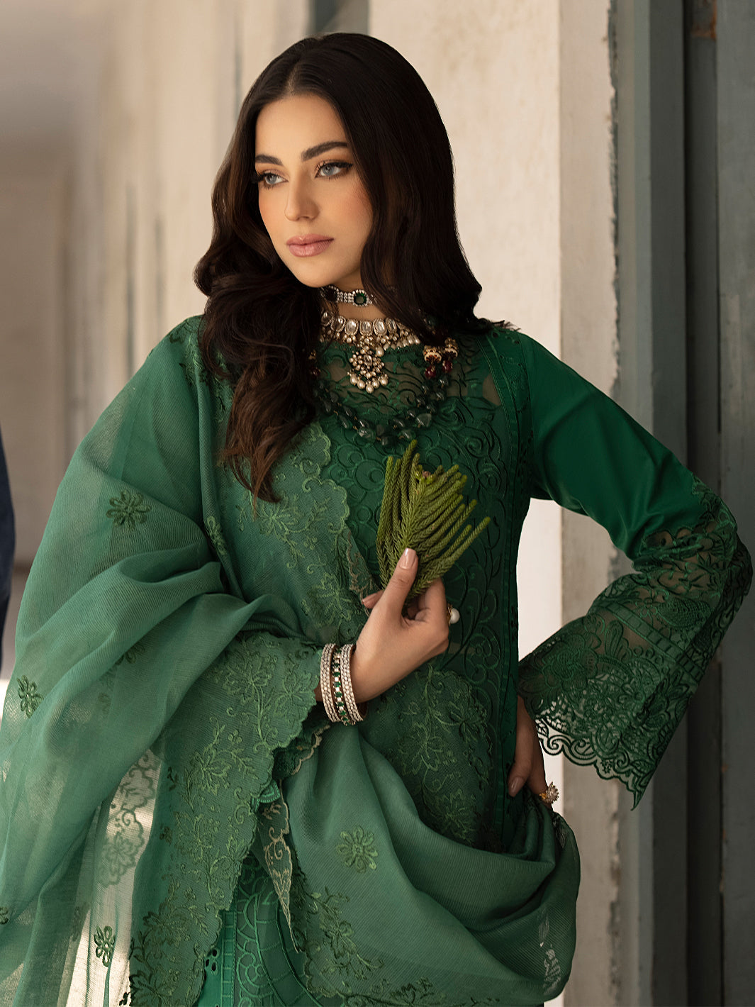 Mahnur | Mahrukh Luxury Lawn 24 | EMERALD - Official Mahnur stockist in UK - Sakeena London