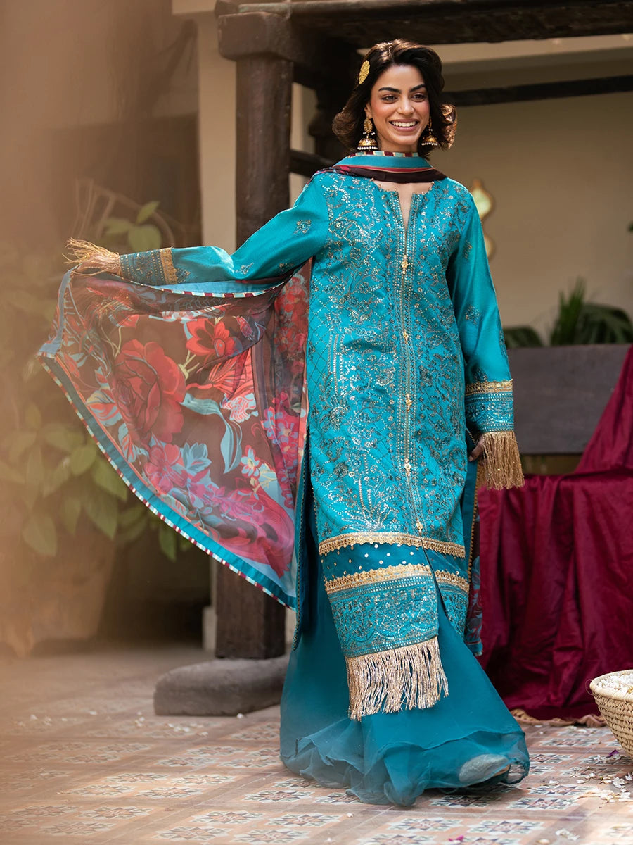 Salitex | Signature Festive Chiffon | SUNW6NO034UT - Official Salitex stockist in UK - Sakeena London