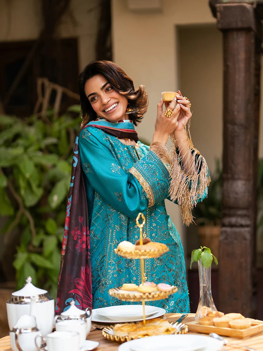 Salitex | Signature Festive Chiffon | SUNW6NO034UT - Official Salitex stockist in UK - Sakeena London
