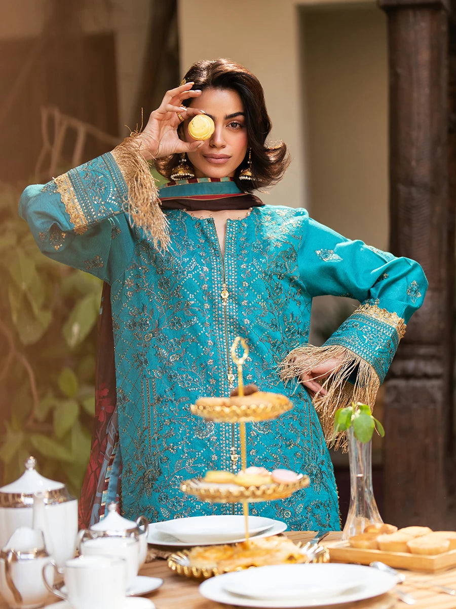 Salitex | Signature Festive Chiffon | SUNW6NO034UT - Official Salitex stockist in UK - Sakeena London
