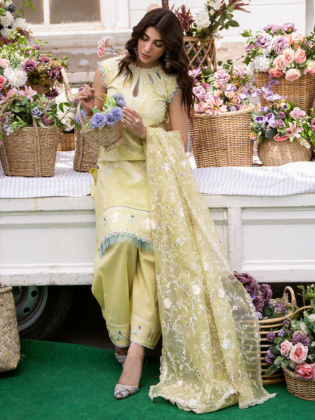 Bin Ilyas | Clara Embroidered Lawn 24 | 214 - B - Official Bin Ilyas stockist in UK - Sakeena London