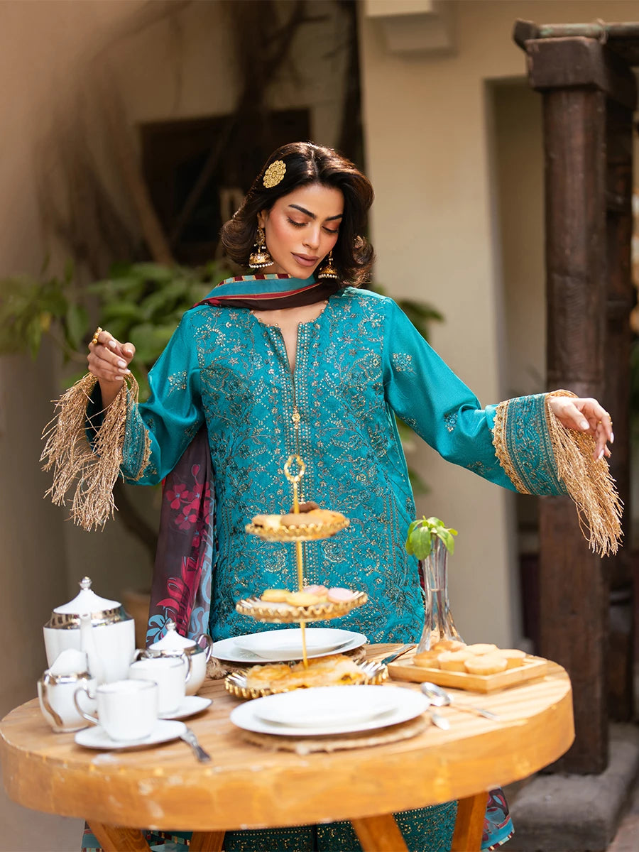 Salitex | Signature Festive Chiffon | SUNW6NO034UT - Official Salitex stockist in UK - Sakeena London