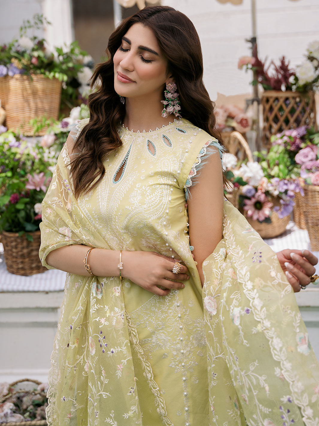 Bin Ilyas | Clara Embroidered Lawn 24 | 214 - B - Official Bin Ilyas stockist in UK - Sakeena London