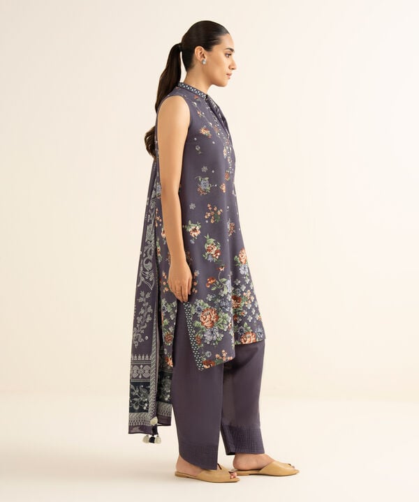 Sapphire | Fall Winter 25 | 3 Piece - Printed Cotton Suit 3PDY25V84SOU - Official Sapphire stockist in UK - Sakeena London