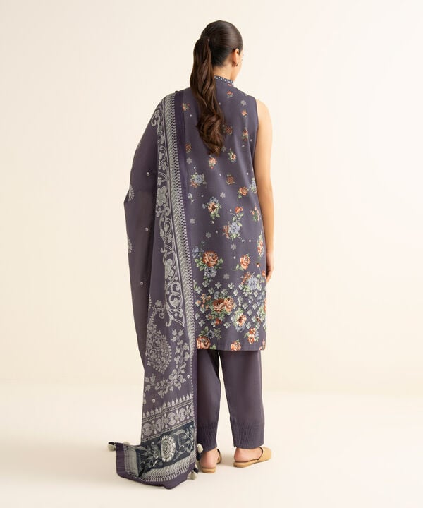 Sapphire | Fall Winter 25 | 3 Piece - Printed Cotton Suit 3PDY25V84SOU - Official Sapphire stockist in UK - Sakeena London