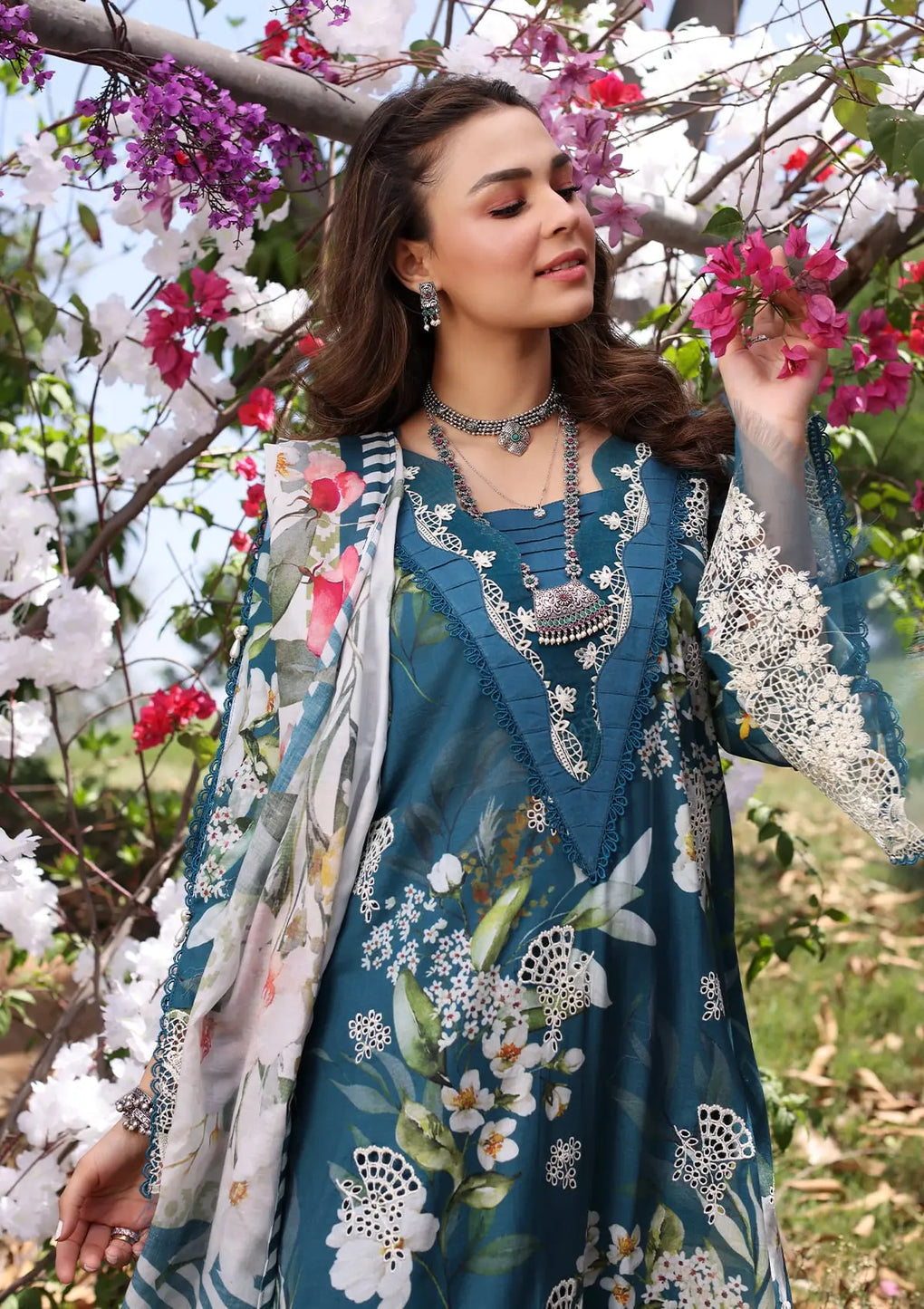 Elaf Premium | Prints Chikankari 24 | 02B SERENITA - Official Elaf Premium stockist in UK - Sakeena London