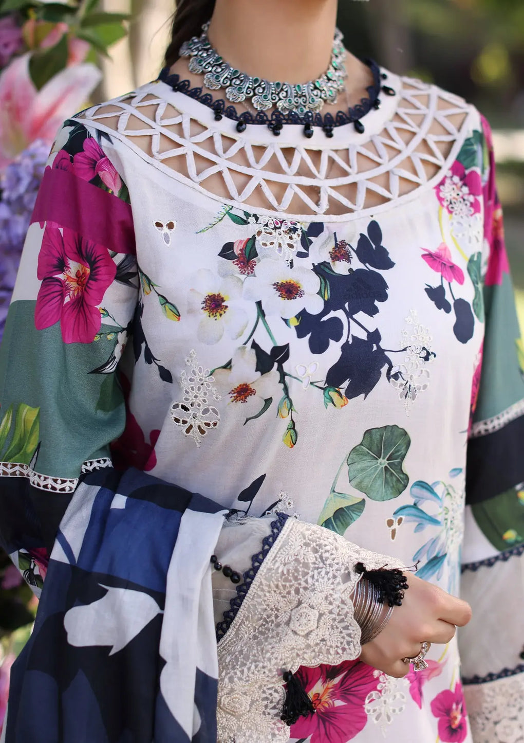 Elaf Premium | Prints Chikankari 24 | 01A LOVELIGHT - Official Elaf Premium stockist in UK - Sakeena London