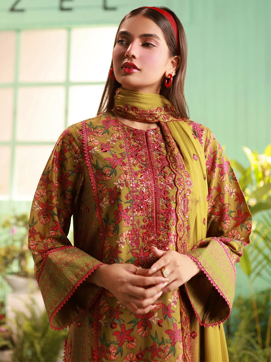 Salitex | Izel Lawn 24 | LUXURY LAWN EMBROIDERED SUIT - Official Salitex stockist in UK - Sakeena London