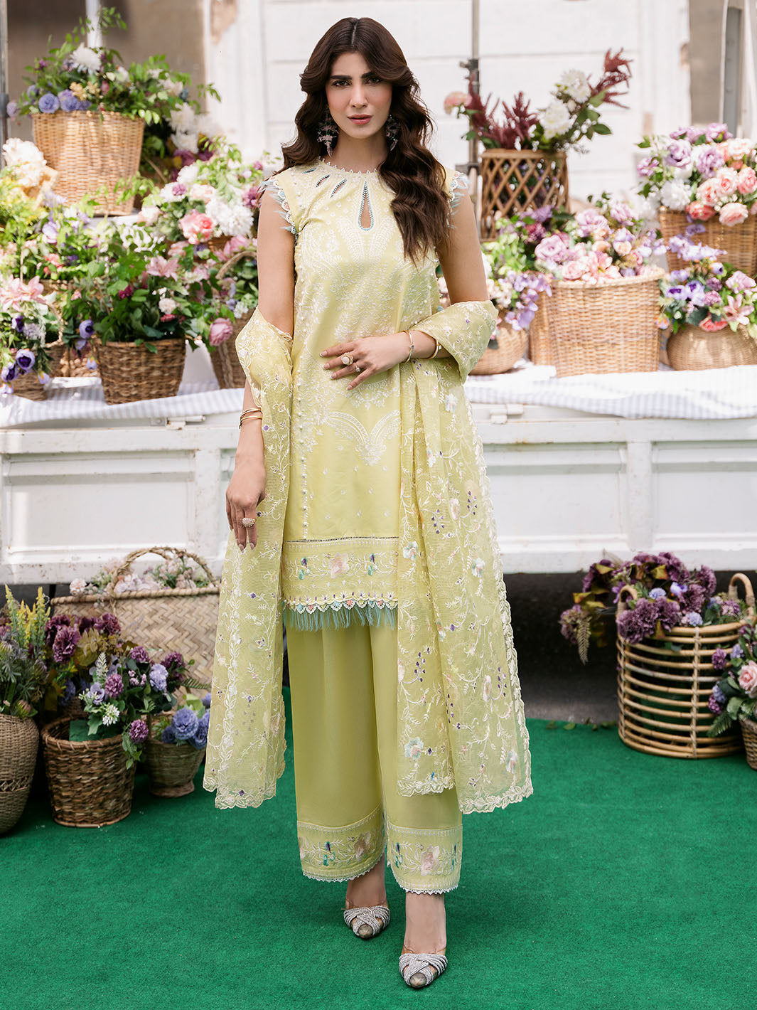 Bin Ilyas | Clara Embroidered Lawn 24 | 214 - B - Official Bin Ilyas stockist in UK - Sakeena London