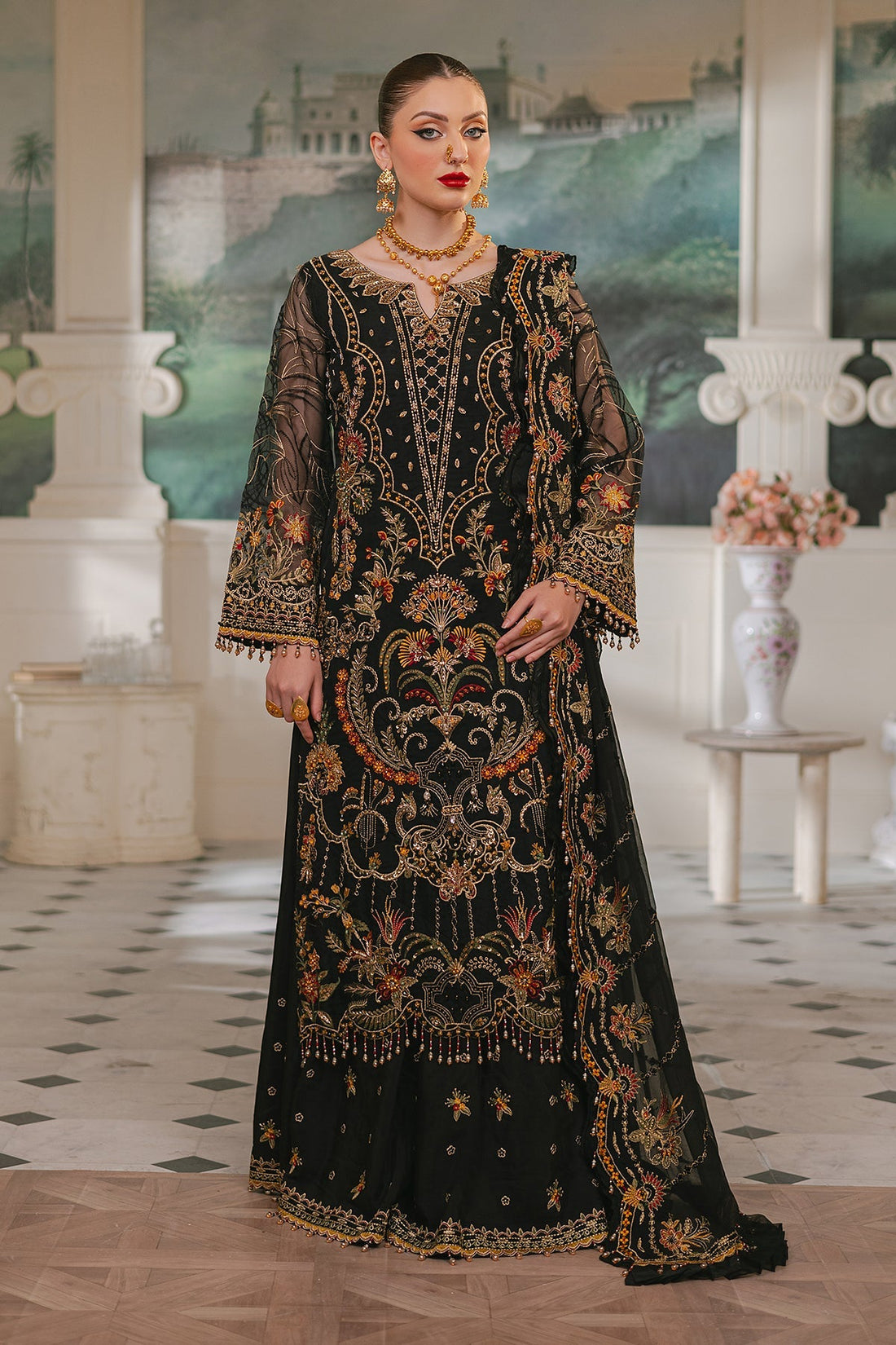 Raeesa Premium | Ada Premium Collection | HU - 46 Black Swan - Official Raeesa Premium stockist in UK - Sakeena London