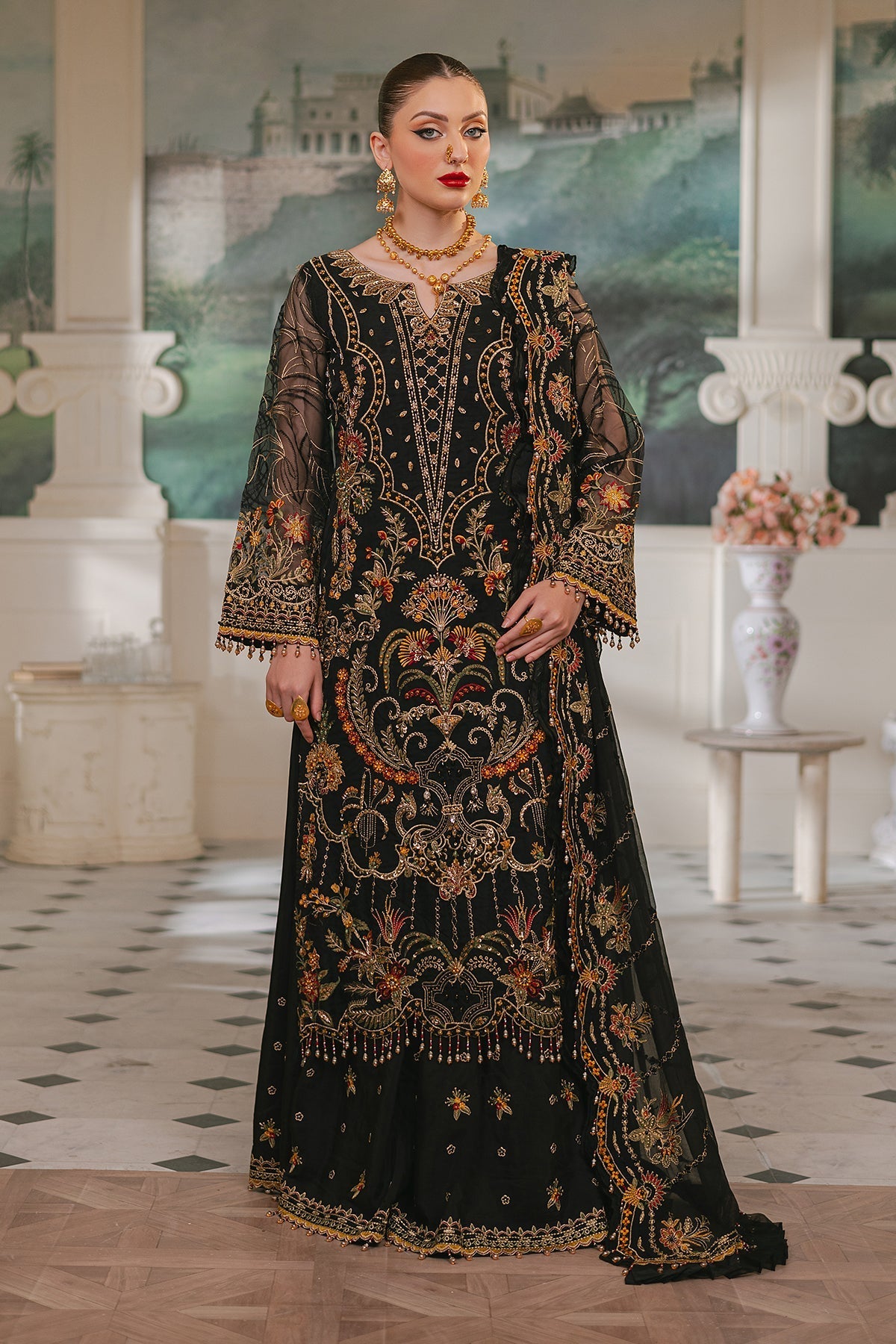 Raeesa Premium | Ada Premium Collection | HU - 46 Black Swan - Official Raeesa Premium stockist in UK - Sakeena London