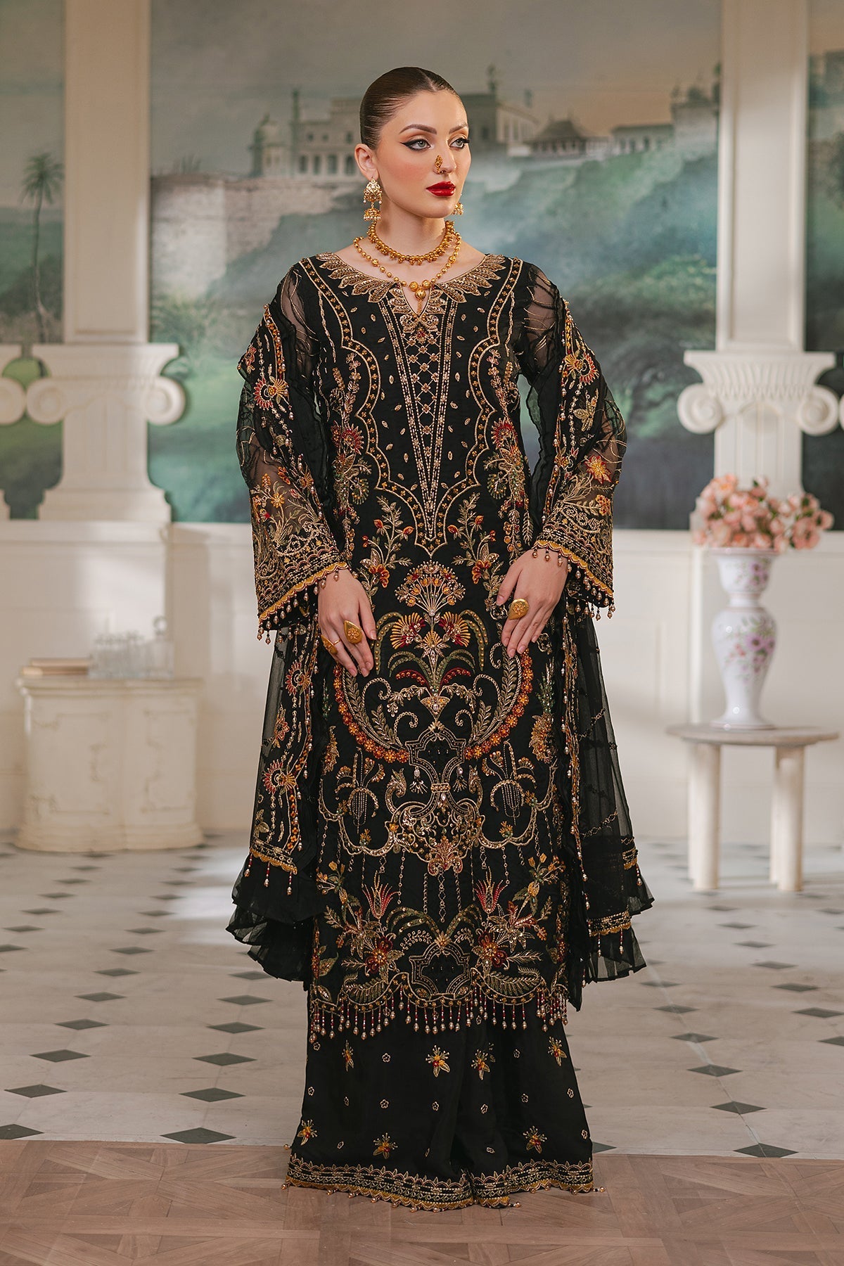Raeesa Premium | Ada Premium Collection | HU - 46 Black Swan - Official Raeesa Premium stockist in UK - Sakeena London