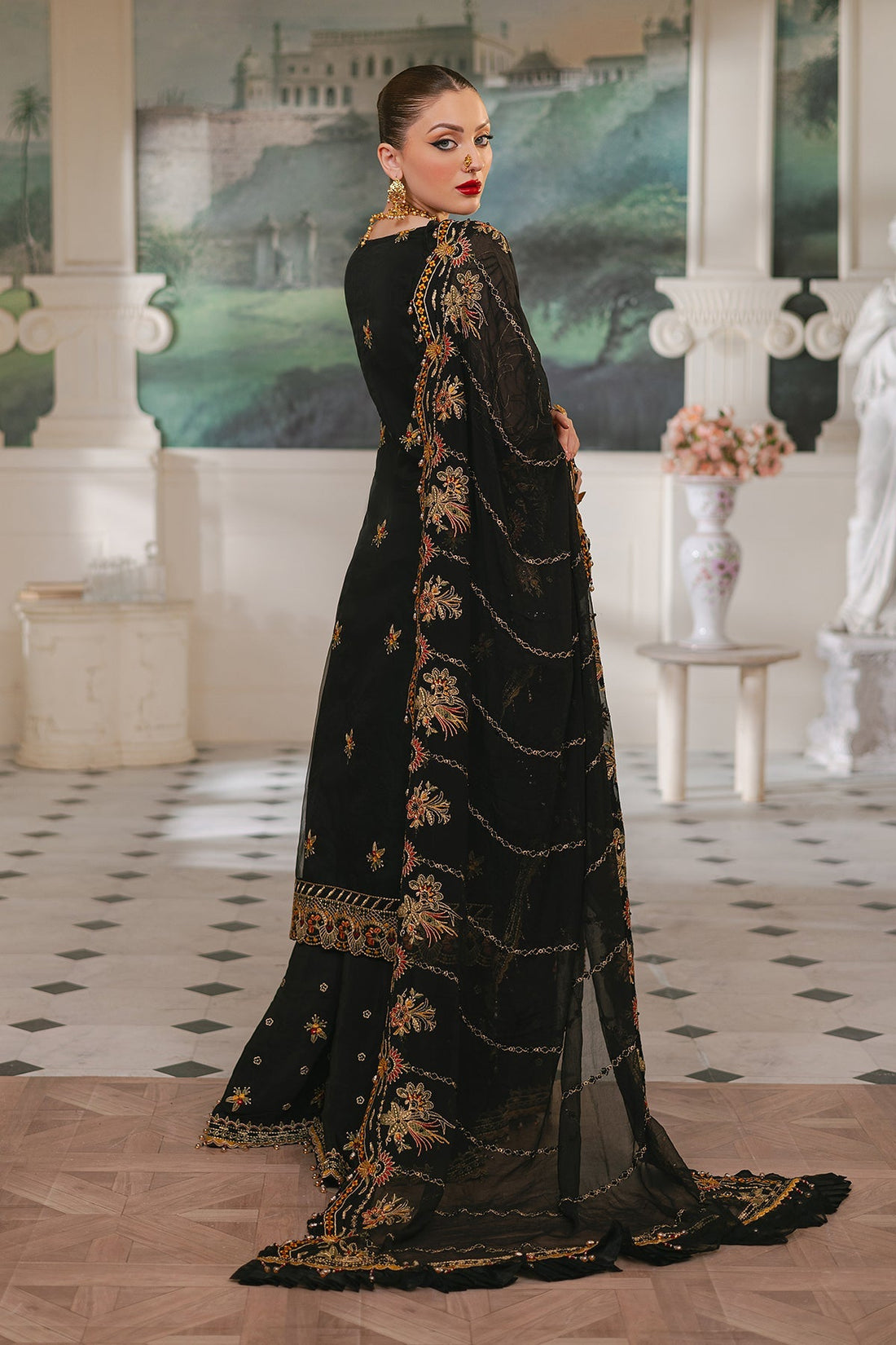 Raeesa Premium | Ada Premium Collection | HU - 46 Black Swan - Official Raeesa Premium stockist in UK - Sakeena London