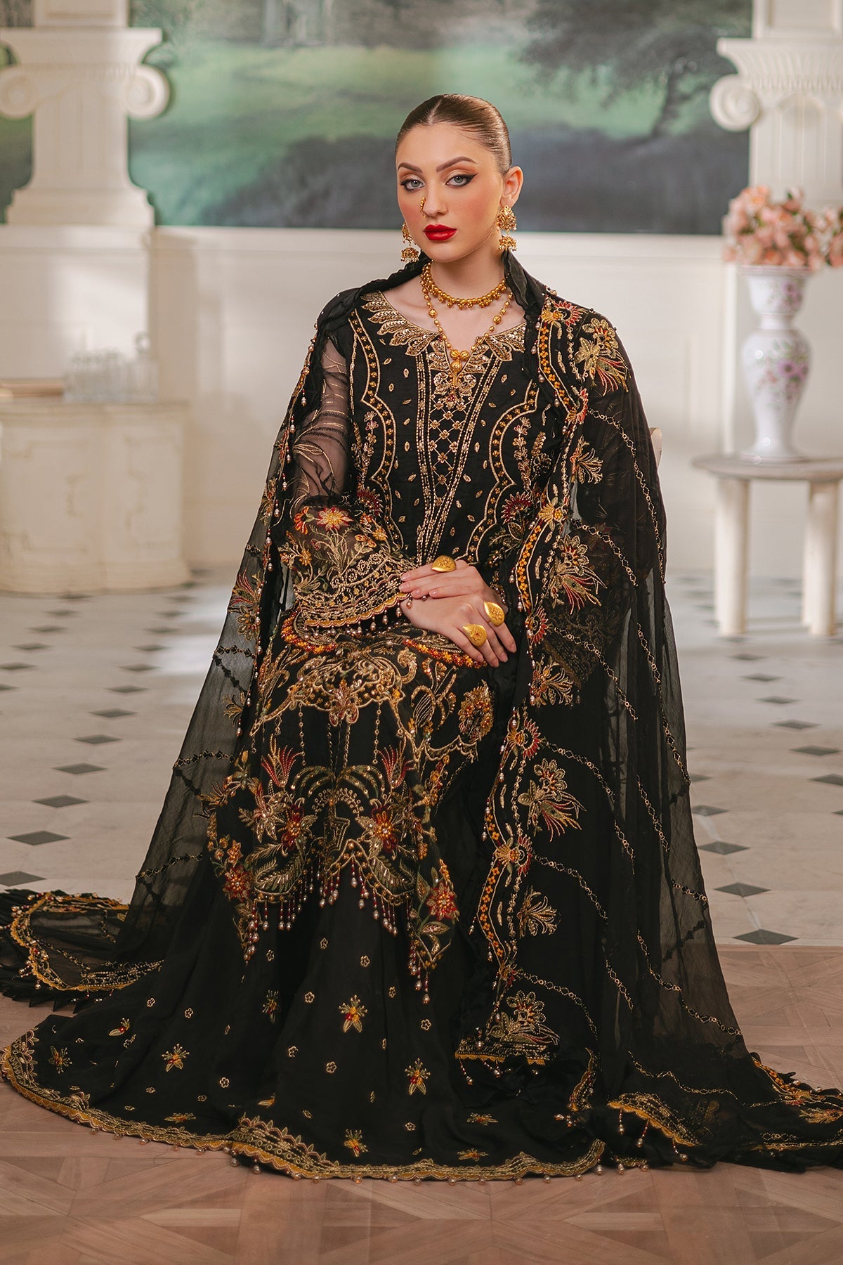 Raeesa Premium | Ada Premium Collection | HU - 46 Black Swan - Official Raeesa Premium stockist in UK - Sakeena London
