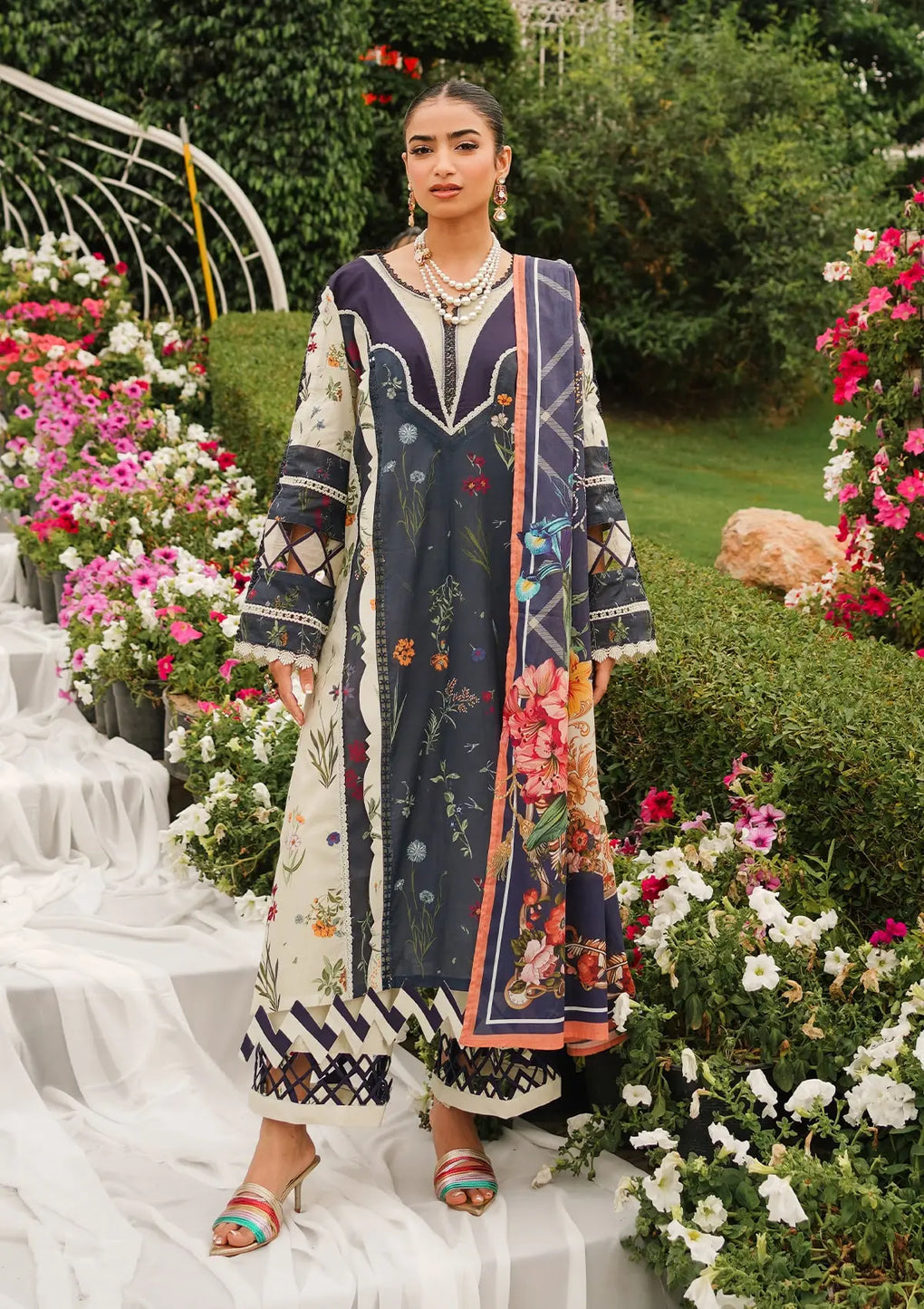 Elaf Premium | Printed Collection 24 | EEP-08B - Breeze Together - Official Elaf Premium stockist in UK - Sakeena London