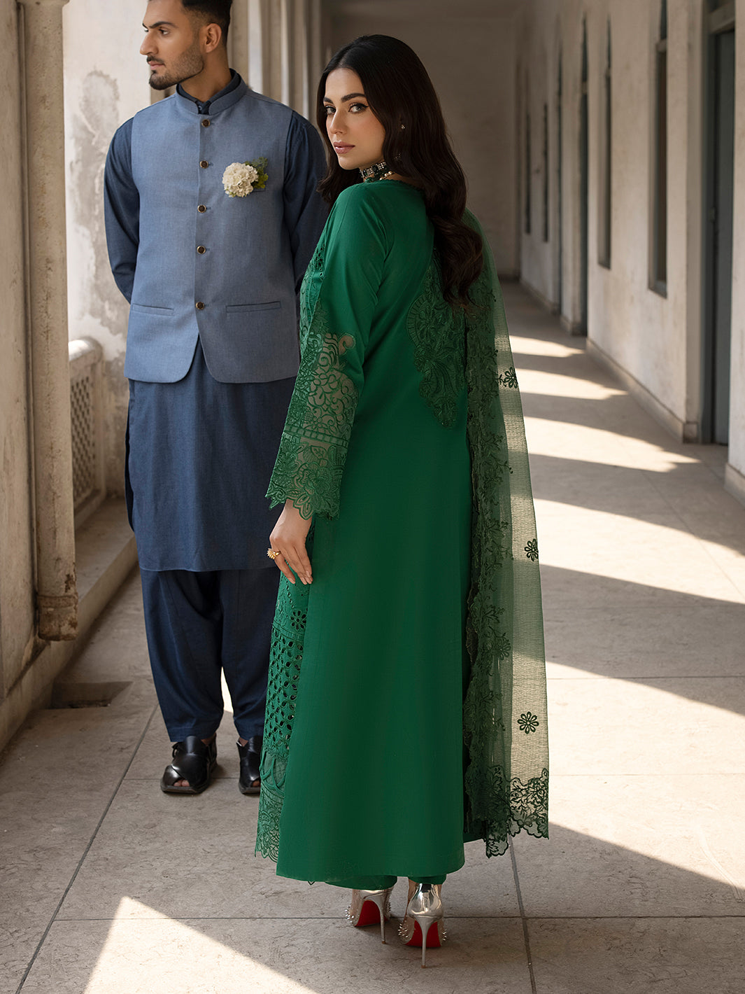 Mahnur | Mahrukh Luxury Lawn 24 | EMERALD - Official Mahnur stockist in UK - Sakeena London
