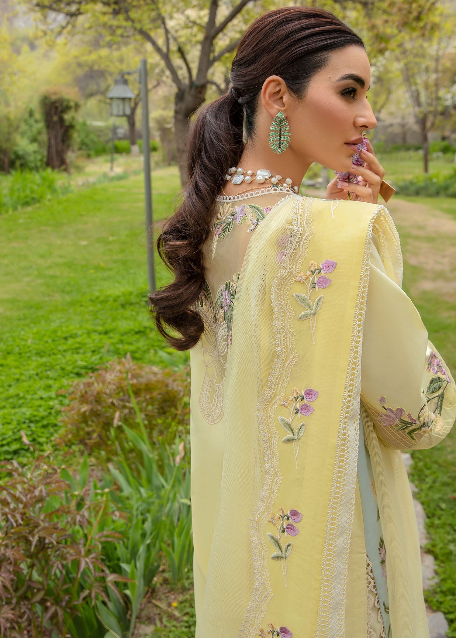 Crimson | Lawn 2024 | Sun Kissed - Lemon - Official Crimson stockist in UK - Sakeena London