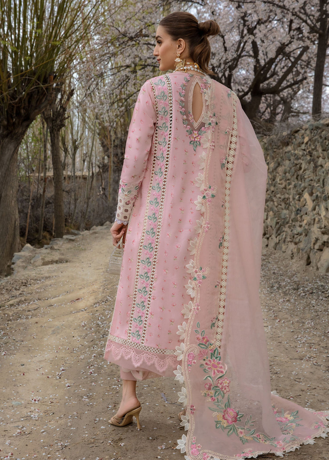 Crimson | Lawn 2024 | Believe In Her - Blush Pink - Official Crimson stockist in UK - Sakeena London