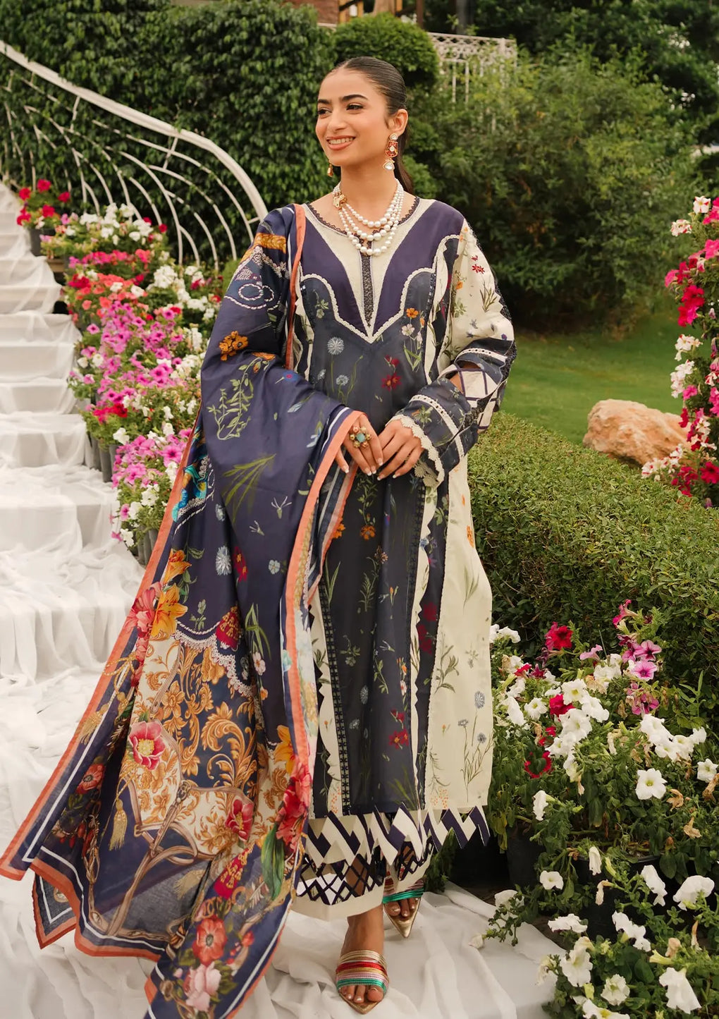 Elaf Premium | Printed Collection 24 | EEP-08B - Breeze Together - Official Elaf Premium stockist in UK - Sakeena London