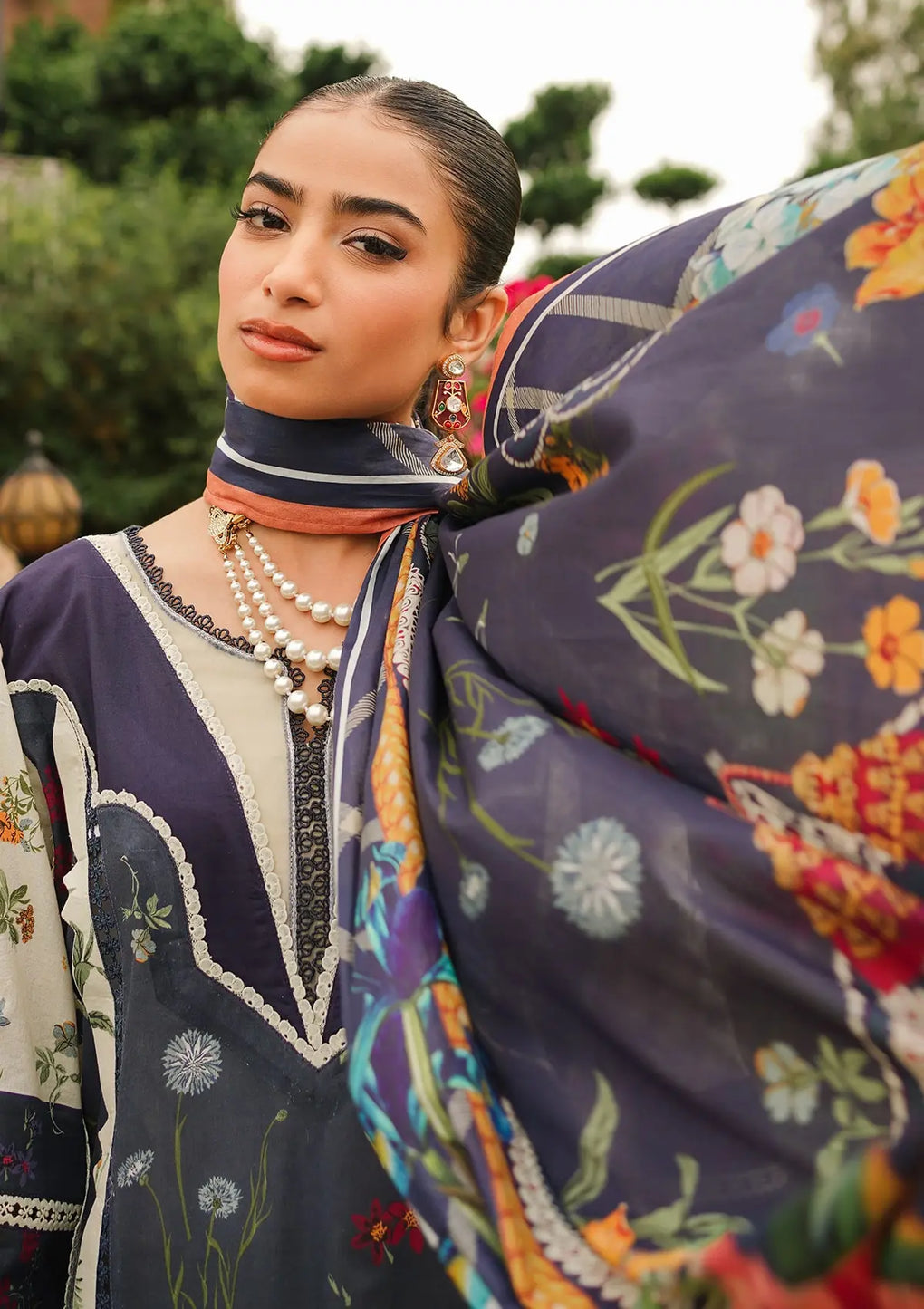 Elaf Premium | Printed Collection 24 | EEP-08B - Breeze Together - Official Elaf Premium stockist in UK - Sakeena London