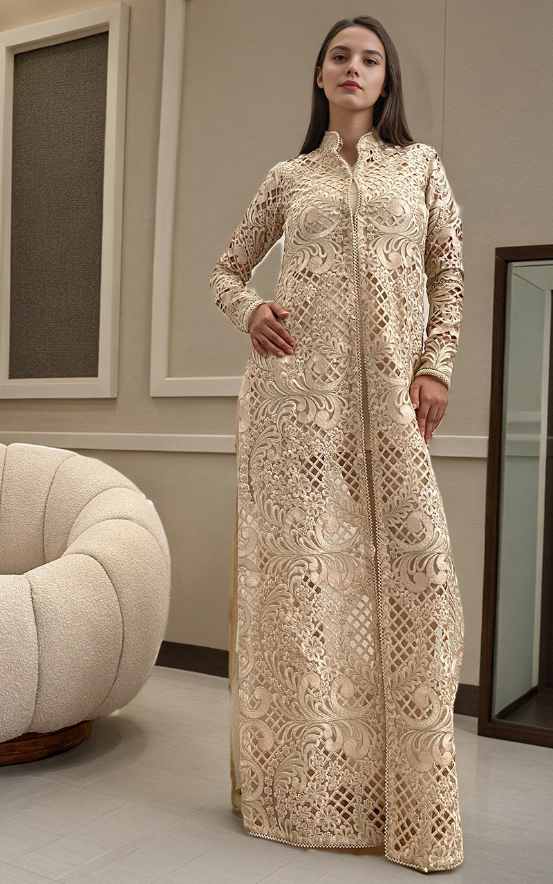 Threads and Motifs | Formal Dresses 25 | ORGANZA EMROIDERED JACKET - Official Threads and Motifs stockist in UK - Sakeena London