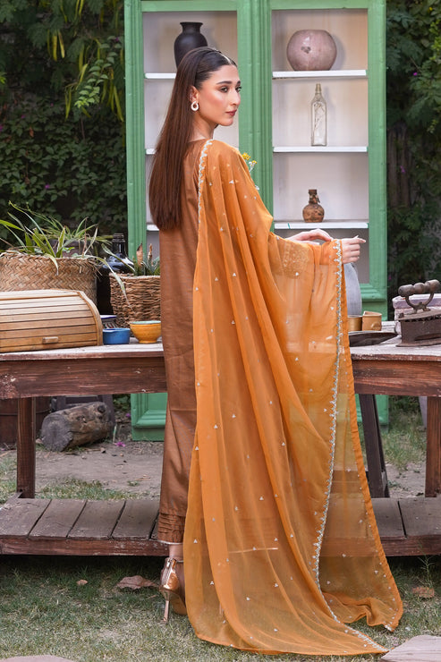 Kross Kulture | Luxury Baharaneh | Baharaneh (Rust) KLX-00681 - Official Kross Kulture stockist in UK - Sakeena London