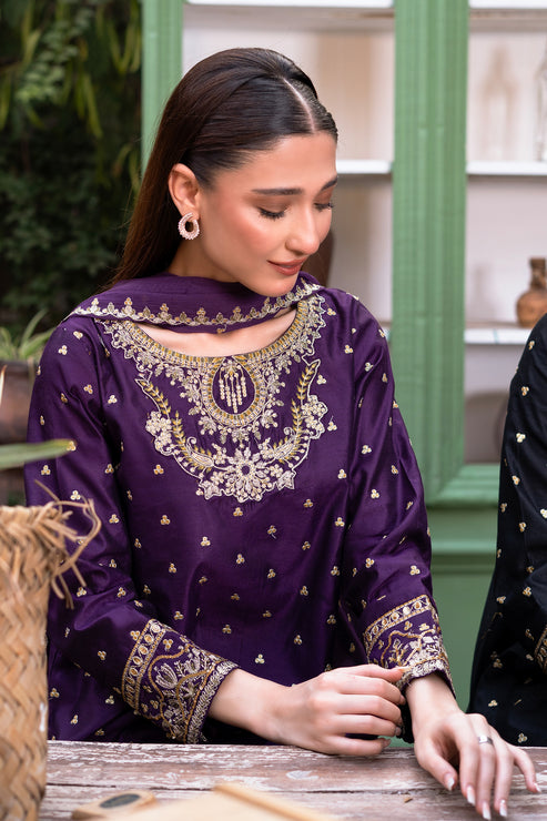 Kross Kulture | Luxury Baharaneh | Baharaneh (Purple) KLX-00923 - Official Kross Kulture stockist in UK - Sakeena London