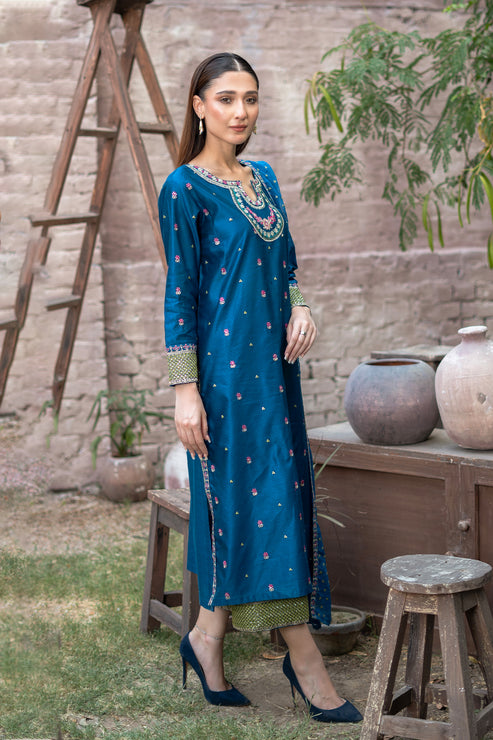 Kross Kulture | Luxury Baharaneh | Sumara (Teal) KLX-00921 - Official Kross Kulture stockist in UK - Sakeena London