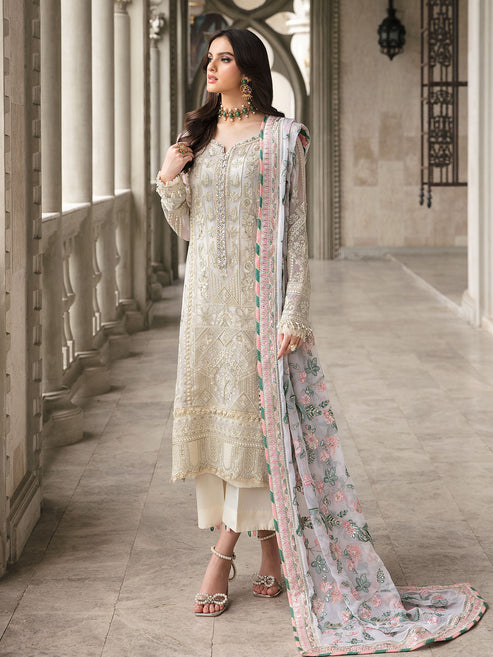 Gulaal | Embroidered Chiffon | CEMILE 03 - Official Gulaal stockist in UK - Sakeena London