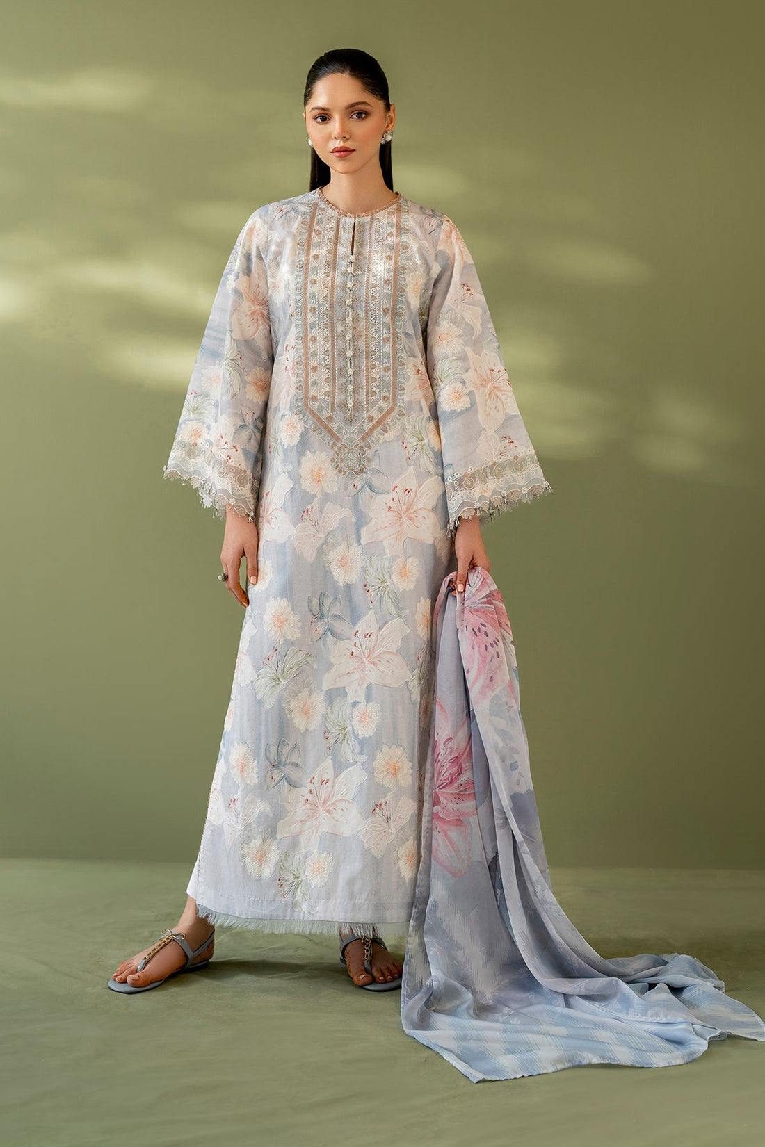Baroque | Eid Printique | EMBROIDERED PRINTED LAWN UF-4166 - Official Baroque stockist in UK - Sakeena London