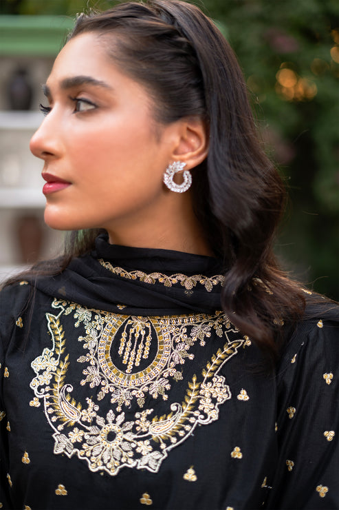 Kross Kulture | Luxury Baharaneh | Baharaneh (Black) KLX-00929 - Official Kross Kulture stockist in UK - Sakeena London