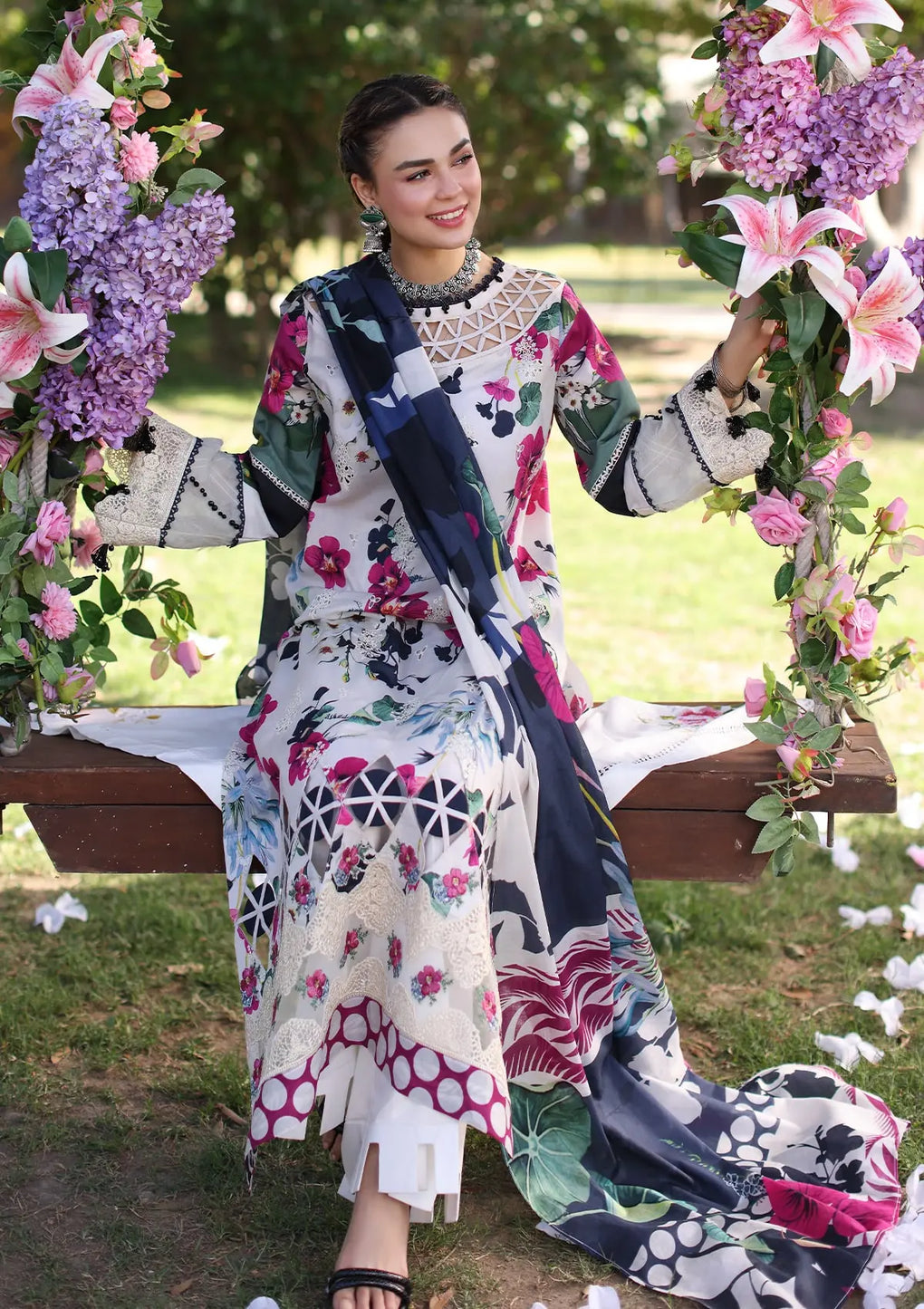 Elaf Premium | Prints Chikankari 24 | 01A LOVELIGHT - Official Elaf Premium stockist in UK - Sakeena London