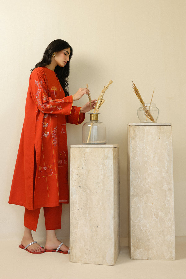 Sahar | Pre Essential Emb Edit | Burnt Citrus - Official Sahar stockist in UK - Sakeena London