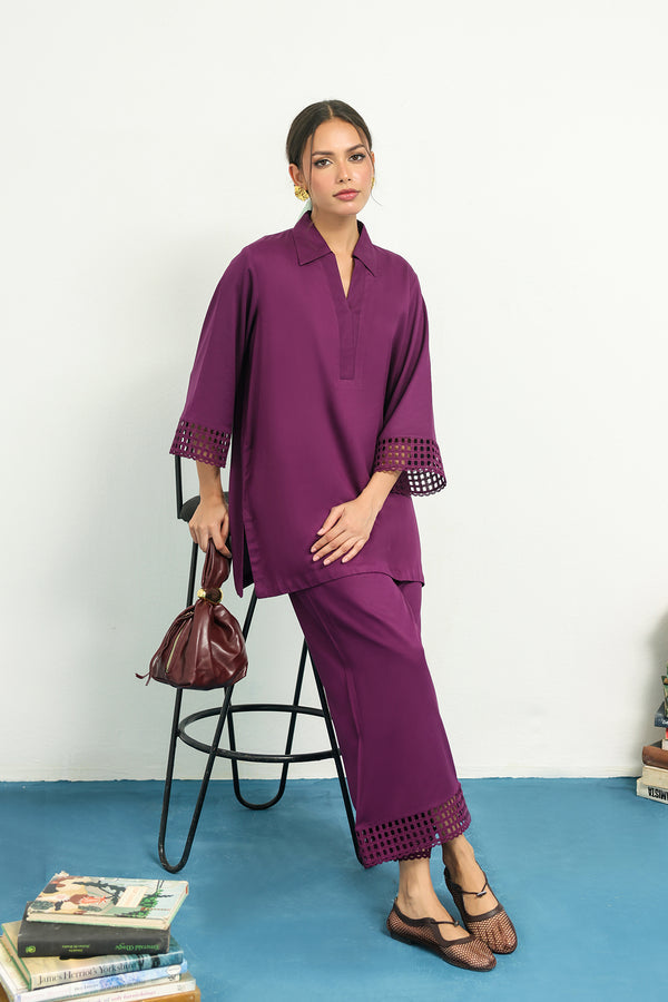 Sahar | Pret Essentials Winter 25 | Midnight Violet - Official Sahar stockist in UK - Sakeena London