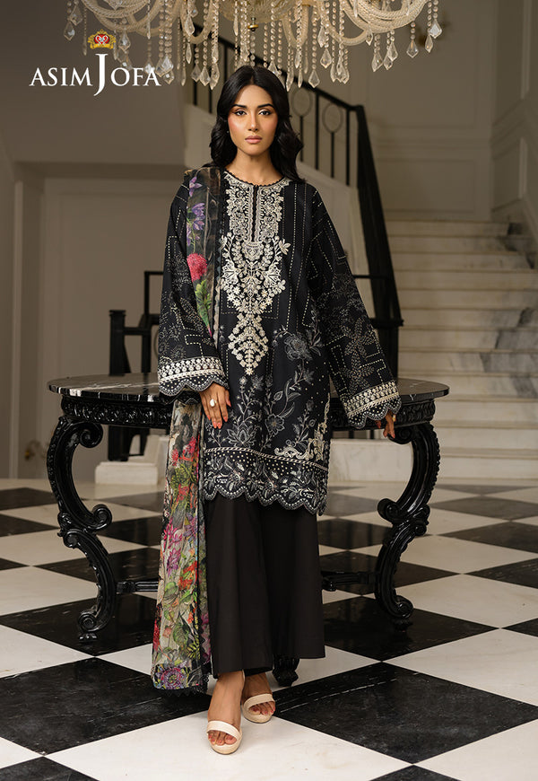 Asim Jofa | Summer Rhapsody | AJMCH-12 EMBROIDERED LAWN - Official Asim Jofa stockist in UK - Sakeena London