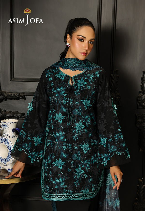 Asim Jofa | Summer Rhapsody | AJMCH-05 EMBROIDERED LAWN - Official Asim Jofa stockist in UK - Sakeena London
