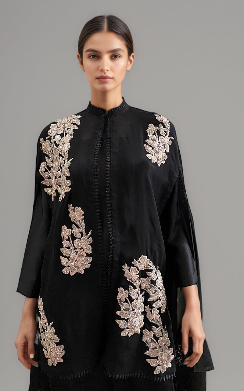 Threads and Motifs | Formal Dresses 25 | Embroidered Cape With Trouser - Official Threads and Motifs stockist in UK - Sakeena London