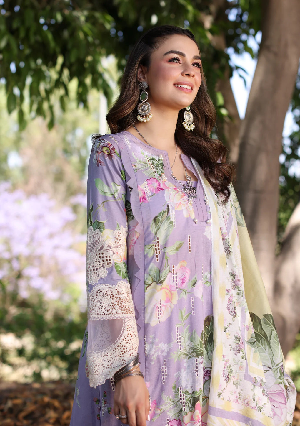 Elaf Premium | Prints Chikankari 24 | 03A LILAC LÃÂ¢ÃÂÃÂAMOUR - Official Elaf Premium stockist in UK - Sakeena London